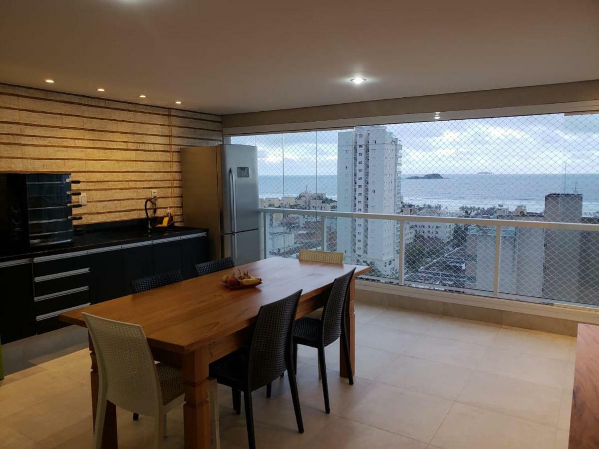 Apto Com Vista Para O Mar E Ampla Varanda Gourmet Apartamento Guarujá Exterior foto