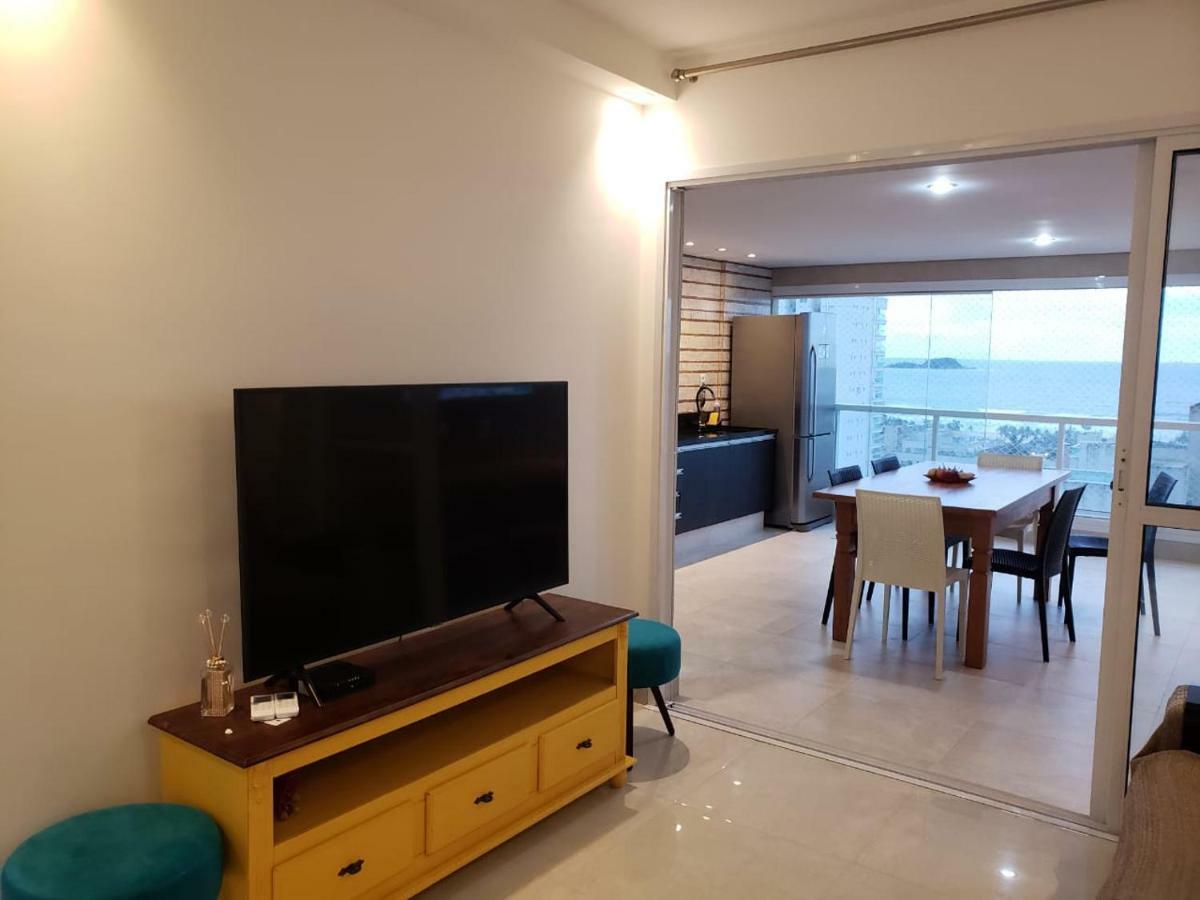 Apto Com Vista Para O Mar E Ampla Varanda Gourmet Apartamento Guarujá Exterior foto